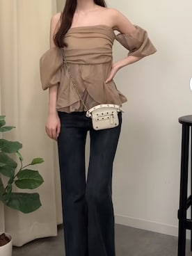 「92nd Street shoe makers（ナインティセカンドストリートシューメーカーズ）のアイテム（トップス、ホワイト系）」を使った、自分が見返す用でsnsで好きな服装を投稿さん（レディース・158cm）の夏コーディネート