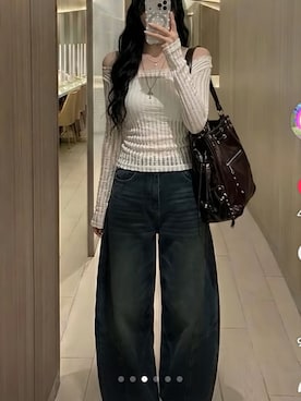 「92nd Street shoe makers（ナインティセカンドストリートシューメーカーズ）のアイテム（トップス、ホワイト系）」を使った、自分が見返す用でsnsで好きな服装を投稿さん（レディース・158cm）の夏コーディネート