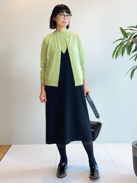 「アイテム（アンサンブル、グリーン系）」を使った、imurayamaさん（レディース・161cm）の冬コーディネート