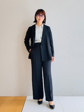 「INDIVI（インディヴィ）の【UVケア／接触冷感／ベルト付】サッカー素材シャツ（シャツ/ブラウス、グリーン系）」を使った、imurayamaさん（レディース）の夏コーディネート