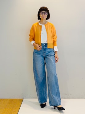 「INDIVI（インディヴィ）の【新作登場！】カーブシルエットデニム（その他パンツ、ブルー系）」を使った、imurayamaさん（レディース）の夏コーディネート