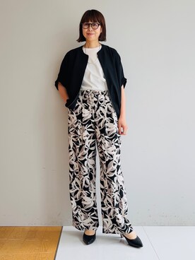 「INDIVI（インディヴィ）の【着る日傘】ドルマンフォルムブルゾン（ブルゾン、ブラック系）」を使った、imurayamaさん（レディース）の夏コーディネート