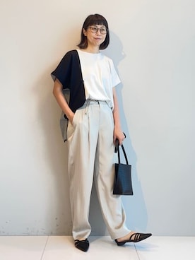 「INDIVI（インディヴィ）のアイテム」を使った、imurayamaさん（レディース・161cm）の夏コーディネート