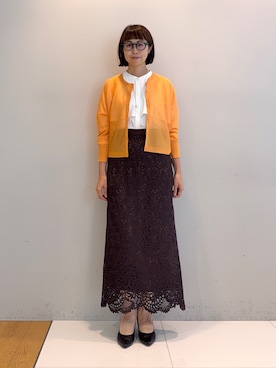 「INDIVI（インディヴィ）の【新作登場！着る日傘】 ケープ風ブラウス（シャツ/ブラウス、ホワイト系）」を使った、imurayamaさん（レディース）の夏コーディネート