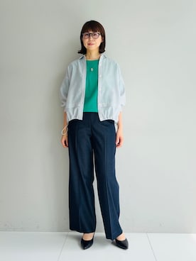「INDIVI（インディヴィ）の【ラム革／美脚／通勤】レザーパンプス（パンプス、ブラック系）」を使った、imurayamaさん（レディース）の春コーディネート
