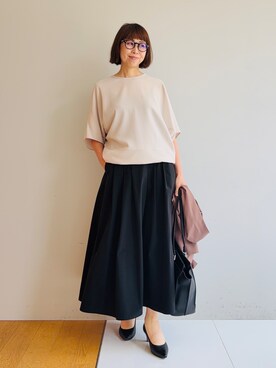 「INDIVI（インディヴィ）の【さらに軽く軽快！／着る日傘】ノーカラージャケット（ノーカラージャケット、ブラウン系）」を使った、imurayamaさん（レディース）の夏コーディネート