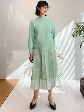 「アイテム（トレンチコート、グレー系）」を使った、imurayamaさん（レディース・161cm）の冬コーディネート