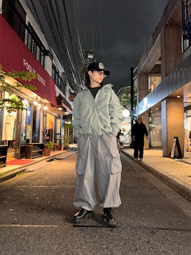 「BEAVER（ビーバー）のアイテム」を使った、Takahitoさん（メンズ・172cm）の春コーディネート