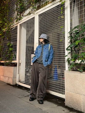 「Needles（ニードルス）のアイテム（パンツ）」を使った、Takahitoさん（メンズ・172cm）の春コーディネート