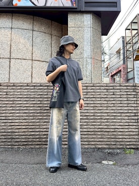 「BEAVER（ビーバー）のアイテム」を使った、Takahitoさん（メンズ・172cm）の春コーディネート