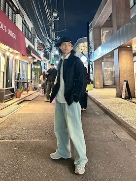 「BEAVER（ビーバー）のアイテム」を使った、Takahitoさん（メンズ・172cm）の春コーディネート