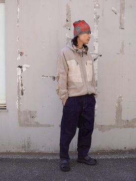 「MANASTASH（マナスタッシュ）のアイテム」を使った、Takahitoさん（メンズ・172cm）の春コーディネート