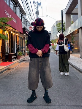 「BEAVER（ビーバー）のアイテム」を使った、Takahitoさん（メンズ・172cm）の春コーディネート