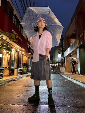 「BEAVER（ビーバー）のアイテム」を使った、Takahitoさん（メンズ・172cm）の夏コーディネート