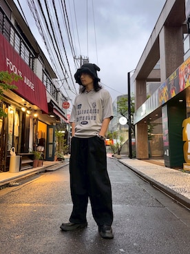 「BEAVER（ビーバー）のアイテム」を使った、Takahitoさん（メンズ・172cm）の夏コーディネート