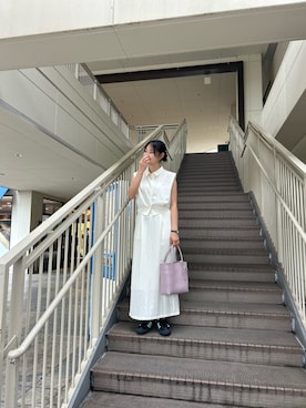 「KBF（ケイビーエフ）のアイテム（トップス、ホワイト系）」を使った、しふぁさん（レディース・163cm）の夏コーディネート