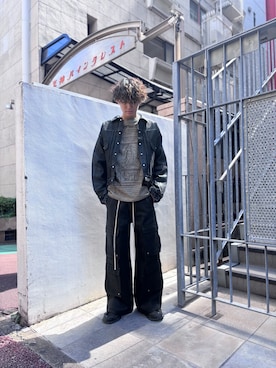 「アイテム（デニムジャケット、その他）」を使った、renさん（メンズ・180cm）の秋コーディネート