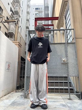 「Needles（ニードルス）のアイテム」を使った、renさん（メンズ・180cm）の夏コーディネート