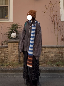 「アイテム（帽子）」を使った、motimotimocchiさん（レディース・161cm）の冬コーディネート