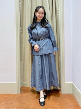 「esche（エッシュ）のアイテム」を使った、あい梨さん（レディース・157cm）の春コーディネート