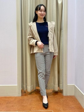 「couture brooch（クチュールブローチ）のアイテム」を使った、あい梨さん（レディース・157cm）の冬コーディネート