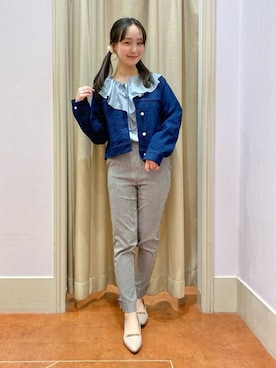 「couture brooch（クチュールブローチ）のアイテム」を使った、あい梨さん（レディース・157cm）の冬コーディネート