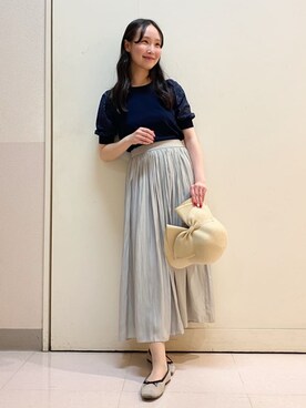 「grove（グローブ）のアイテム（ハット）」を使った、あい梨さん（レディース・158cm）の春コーディネート
