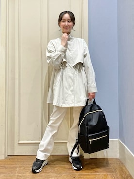 「grove（グローブ）のアイテム（パンツ）」を使った、あい梨さん（レディース・157cm）の春コーディネート