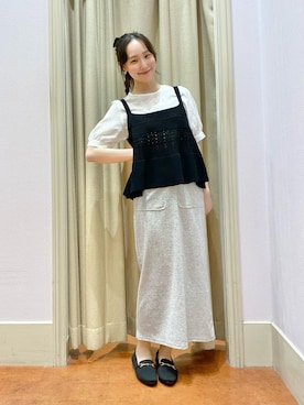 「grove（グローブ）のアイテム」を使った、あい梨さん（レディース・157cm）の春コーディネート