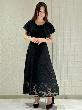 「ESPERANZA（エスペランサ）の3WAYチャンキーヒールパンプス（パンプス、ブラック系）」を使った、takeさん（レディース・158cm）の夏コーディネート