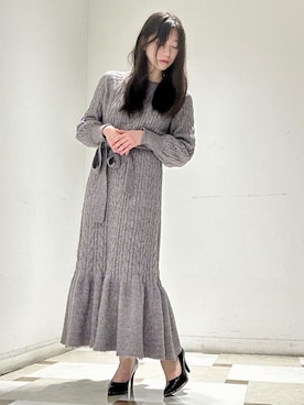「ESPERANZA（エスペランサ）の【晴雨兼用/12時間パンプス】約8.5cm　歩きやすくて疲れにくい（パンプス、ブラック系）」を使った、takeさん（レディース・158cm）の春コーディネート