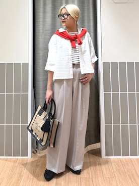 「grove（グローブ）のアイテム（パンツ）」を使った、myuさん（レディース・150cm）の春コーディネート