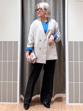 「grove（グローブ）のアイテム（パンツ）」を使った、myuさん（レディース・150cm）の春コーディネート