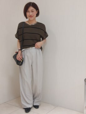 「Rubyrivet（ルビーリベット）のアイテム」を使った、u−macoさん（レディース・164cm）の春コーディネート