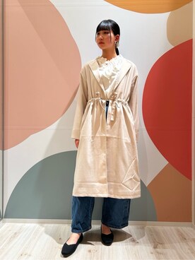 「SHOO・LA・RUE（シューラルー）の◆【高レビュー】洗えてサラサラ スクエアニットパンプス（Pumps、ブラック系）」を使った、末っ子さん（レディース・165cm）の春コーディネート