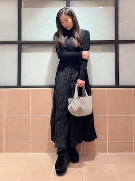 「アイテム（イヤーマフ、ブラウン系）」を使った、kaoriさん（レディース・165cm）の冬コーディネート