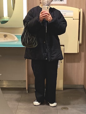 「KBF（ケイビーエフ）のアイテム（オールインワン・サロペット）」を使った、rosaさん（レディース・150cm）の冬コーディネート