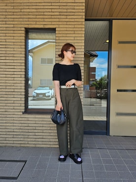 「アイテム（メガネ）」を使った、momocoさん（レディース・163cm）の夏コーディネート