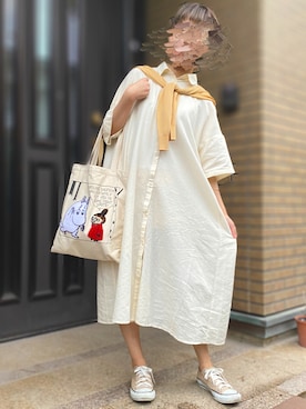 「ウィッグ」｜「アイテム（その他）」を使った、ぽんぬさん（レディース・154cm）の夏コーディネート