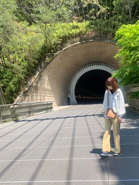 「one way（ワンウェイ）のアイテム（パンツ）」を使った、saki.さん（レディース・164cm）の春コーディネート