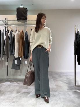 「アイテム（ボストンバッグ）」を使った、まゆさん（レディース・171cm・20代）の秋コーディネート