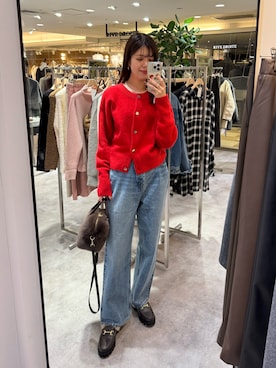 「アイテム（ボストンバッグ）」を使った、まゆさん（レディース・171cm）の秋コーディネート