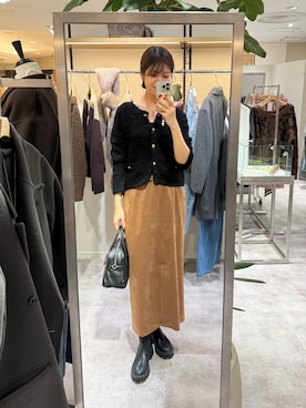 「黒ニット」｜まゆさん（レディース・171cm）の秋コーディネート