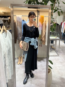 「アイテム（ワンピース/ドレス）」を使った、まゆさん（レディース・171cm・20代）の秋コーディネート