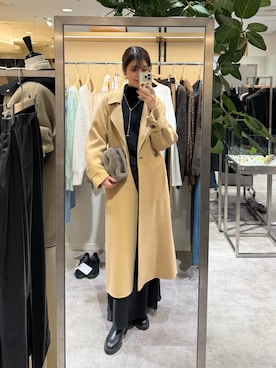 「ロングコートコーデ」｜まゆさん（レディース・171cm）の秋コーディネート