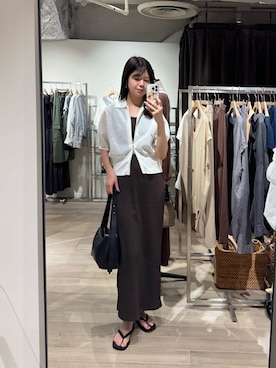 「アイテム（パーカー）」を使った、まゆさん（レディース・171cm）の夏コーディネート
