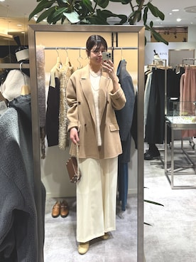 「アイテム（その他アウター）」を使った、まゆさん（レディース・171cm）の秋コーディネート