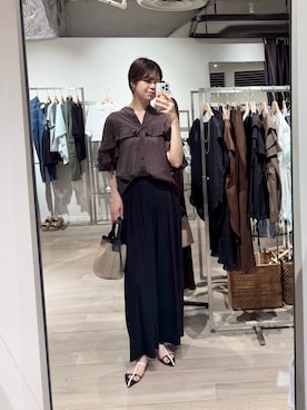 「アイテム（スラックス）」を使った、まゆさん（レディース・171cm・20代）の夏コーディネート