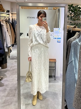 「RIVE DROITE（リヴドロワ）の【収納力抜群】2wayハンドルバッグ（ハンドバッグ）」を使った、まゆさん（レディース・171cm）の冬コーディネート