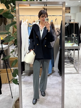 「アイテム（パーカー）」を使った、まゆさん（レディース・171cm）の秋コーディネート